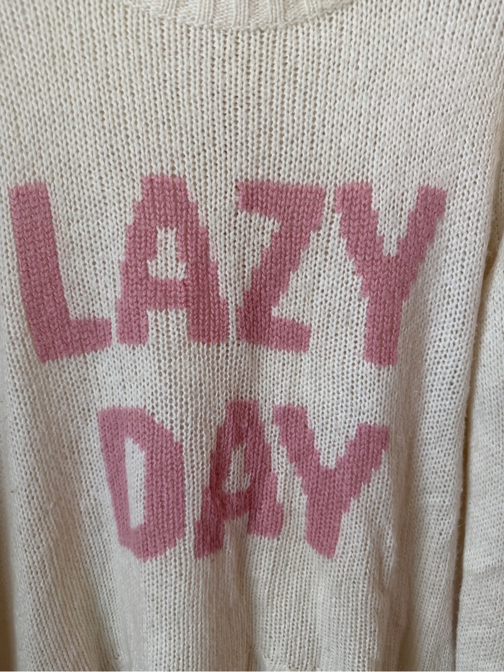 Wooden Ships Lazy Day Sweater Size S/M Mohair Blend Ivory Open Knit Top - Picture 2 of 7
